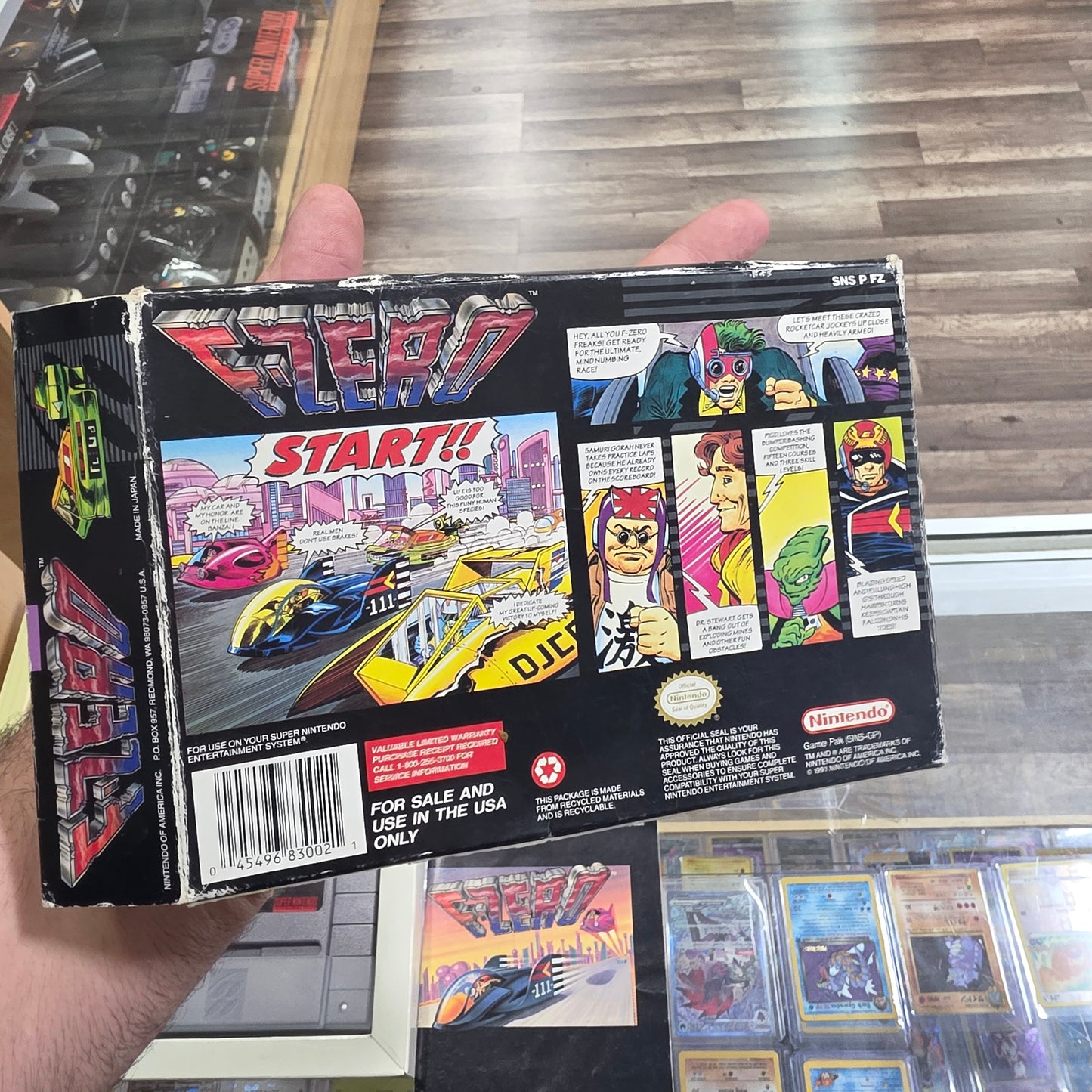 F-Zero CIB Super Nintendo with box protector