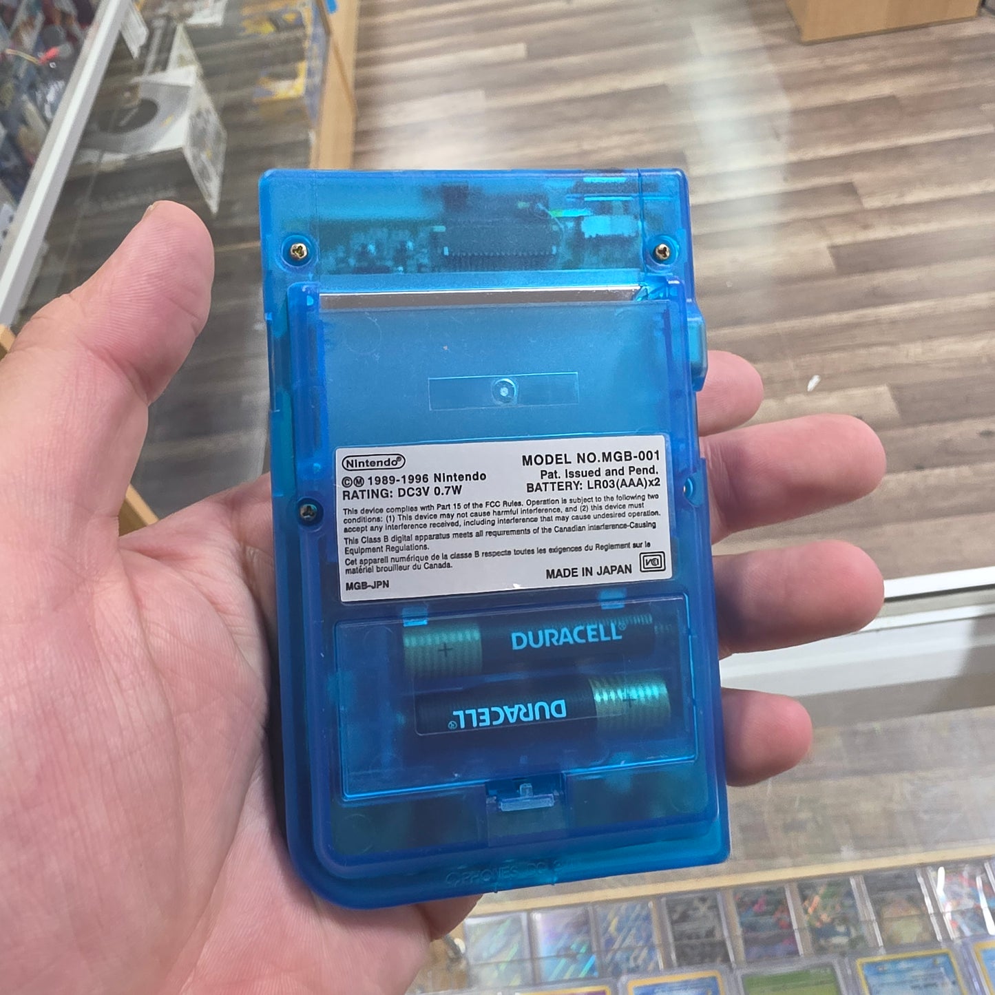 Custom Transparent Blue Nintendo Gameboy Pocket with Brighter Screen