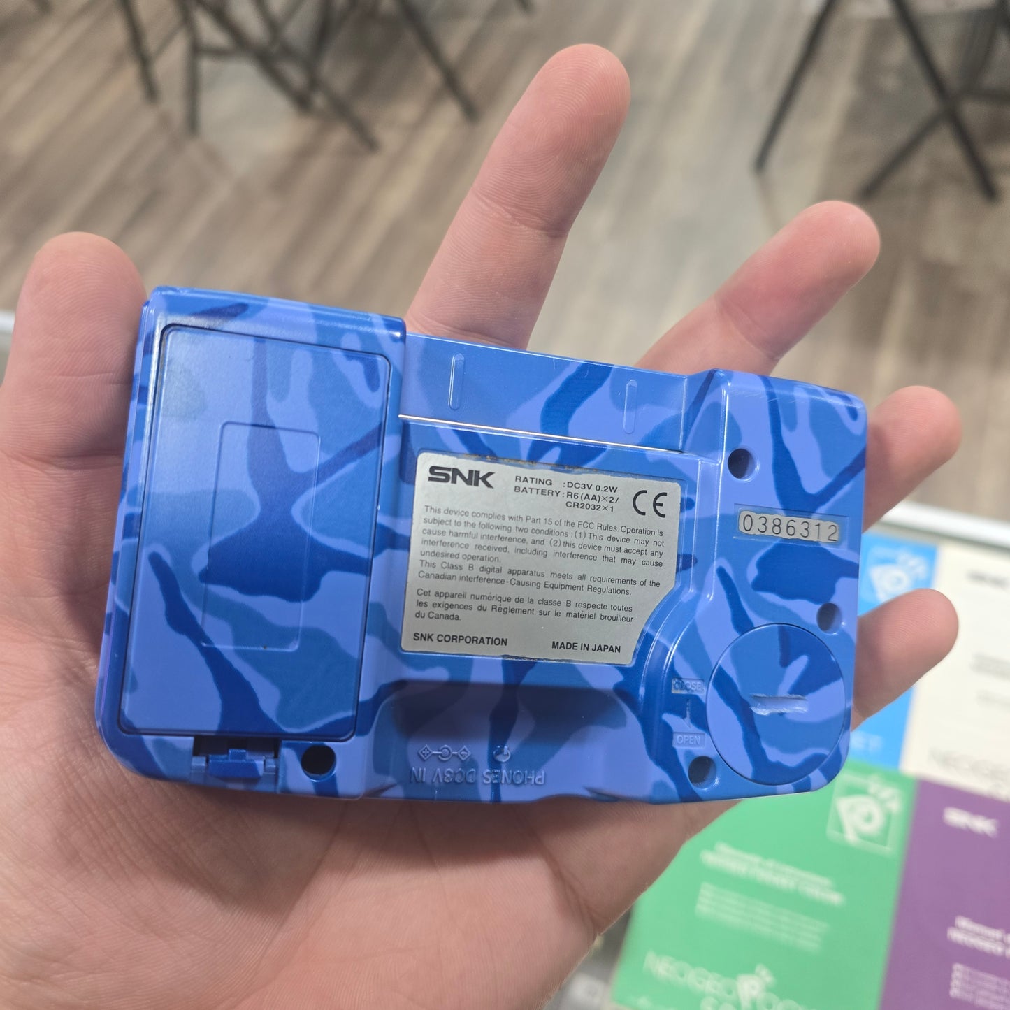 Neo Geo POCKET Color AQUA BLUE Handheld System with Box