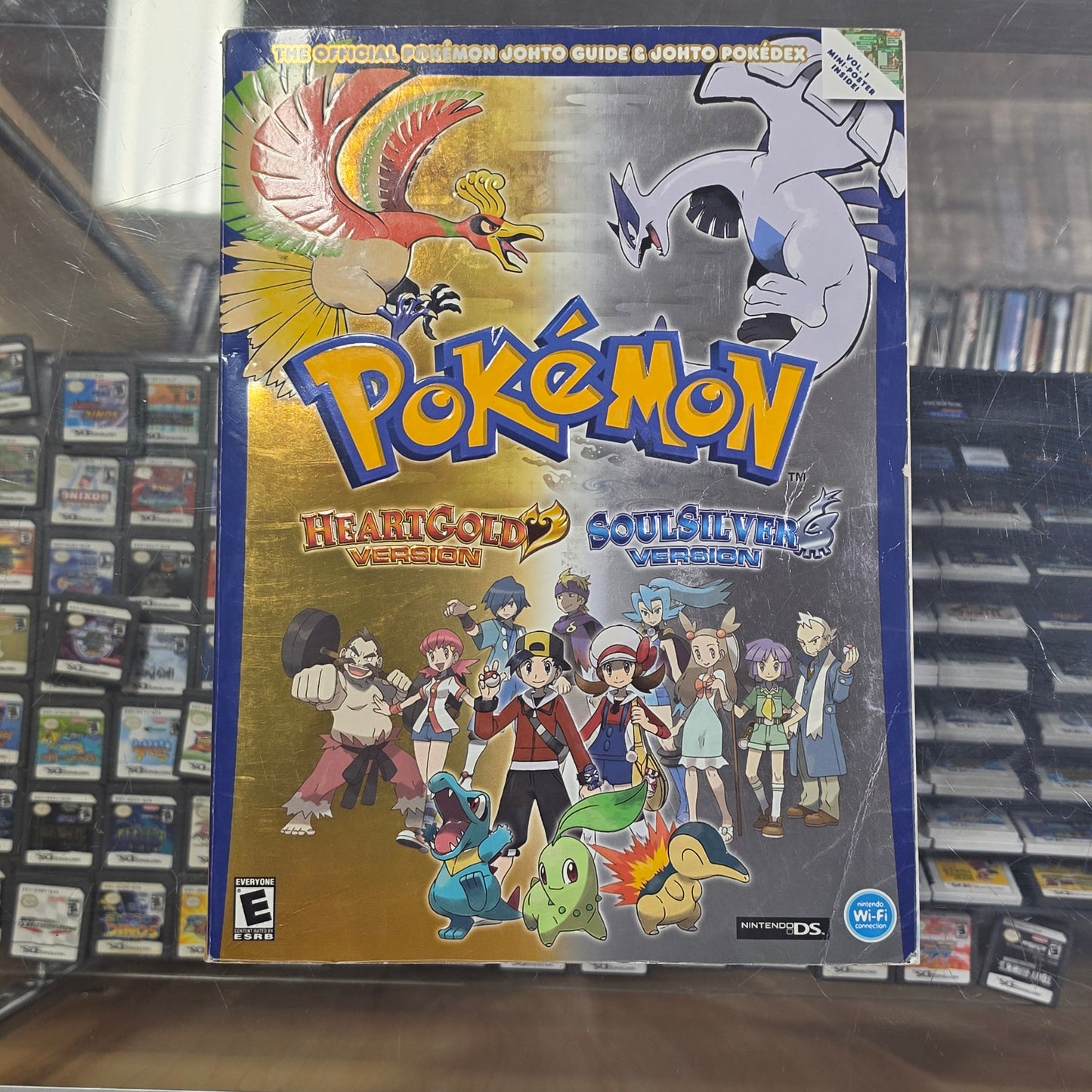 Pokemon HeartGold & SoulSilver Strategy Guide Poster Nintendo DS W/poster