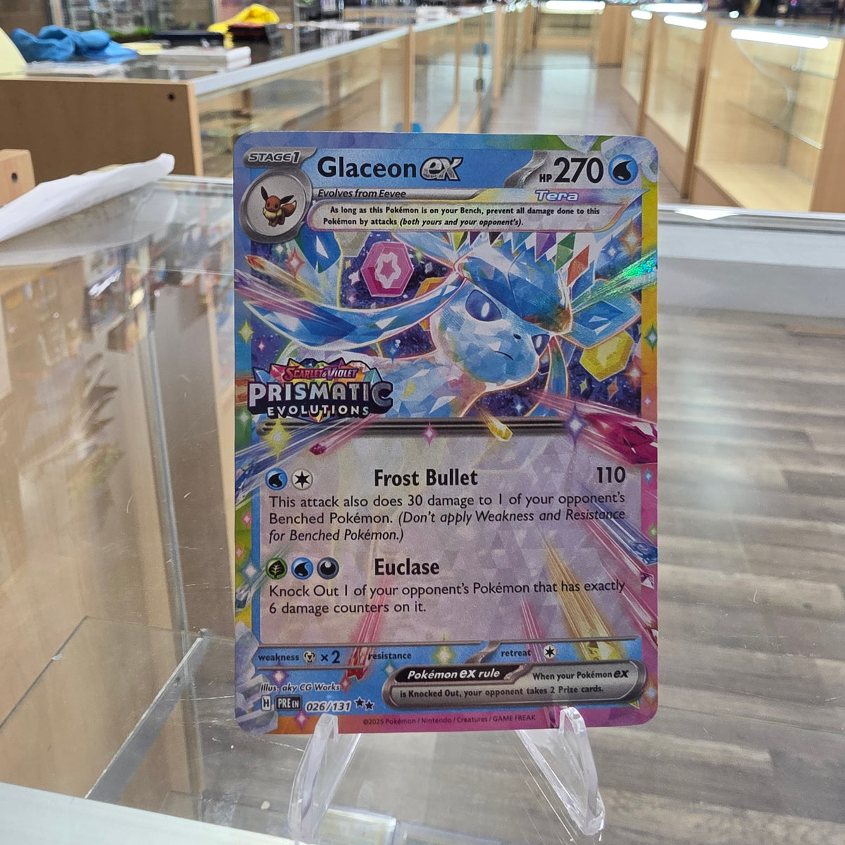 (NM) Glaceon ex - 026/131 (Prismatic Evolutions Stamp) - Miscellaneous Cards & Products