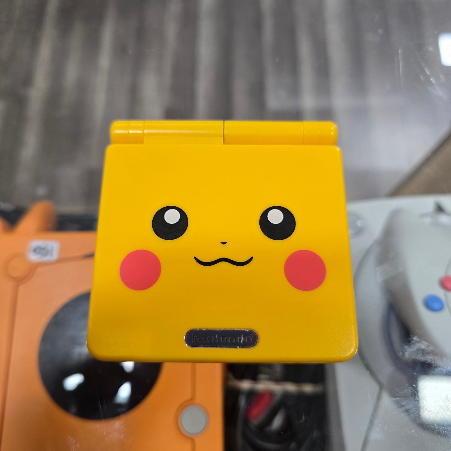 Custom Pikachu Nintendo Gameboy Advance SP Handheld System With IPS Brighter Screen and Charger (RESHELL)