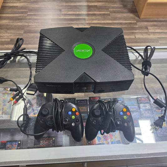 Xbox Original System with Wires and 2 Controllers