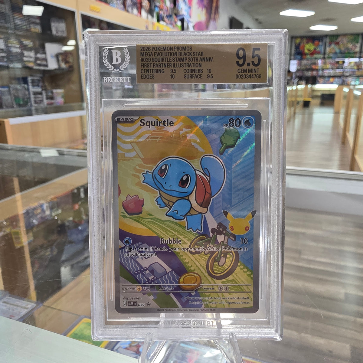 (Beckett 9.5) Squirtle - 039 - ME: Mega Evolution Promo