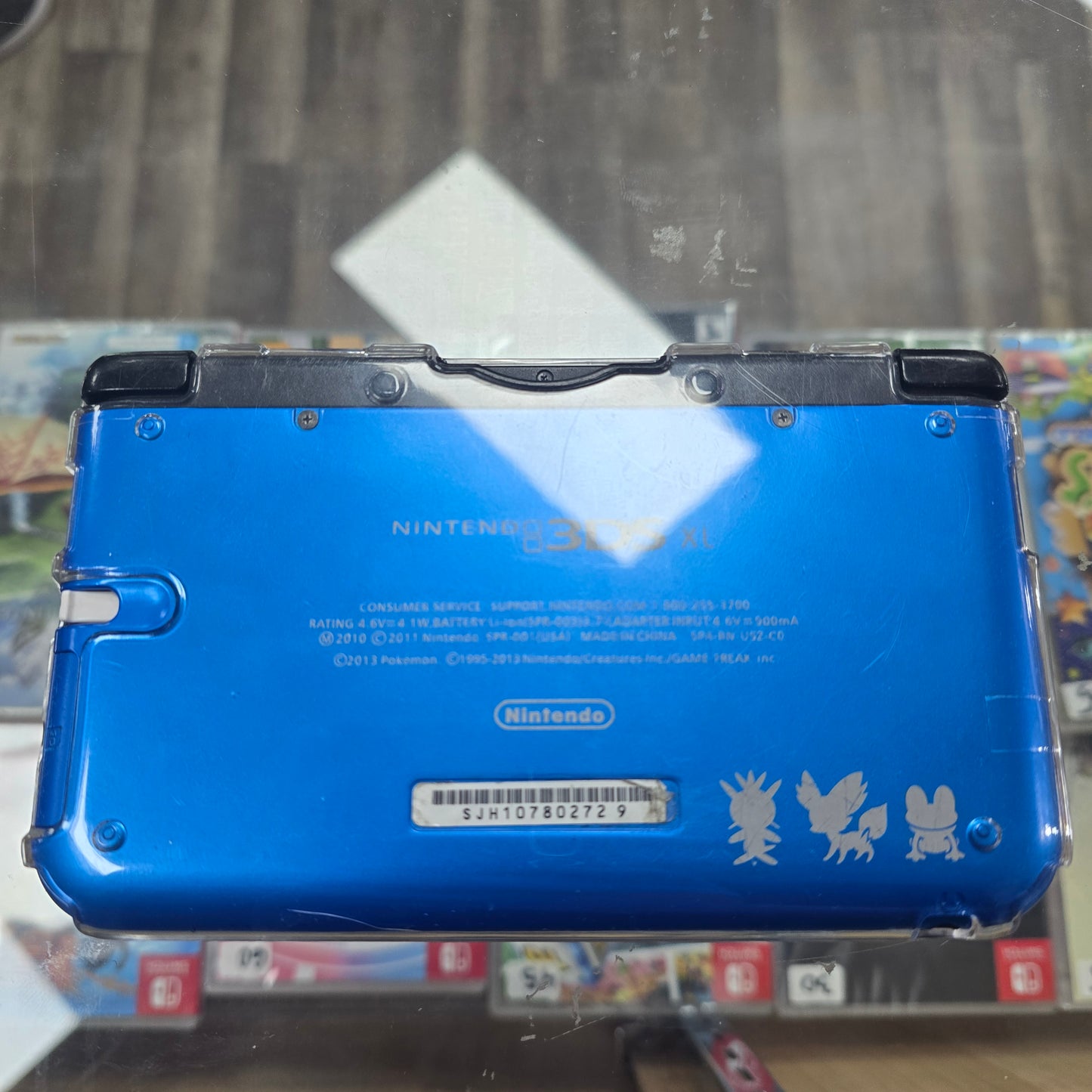 Nintendo 3ds XL System (Pokémon RESHELL) with Charger (Has Homebrew