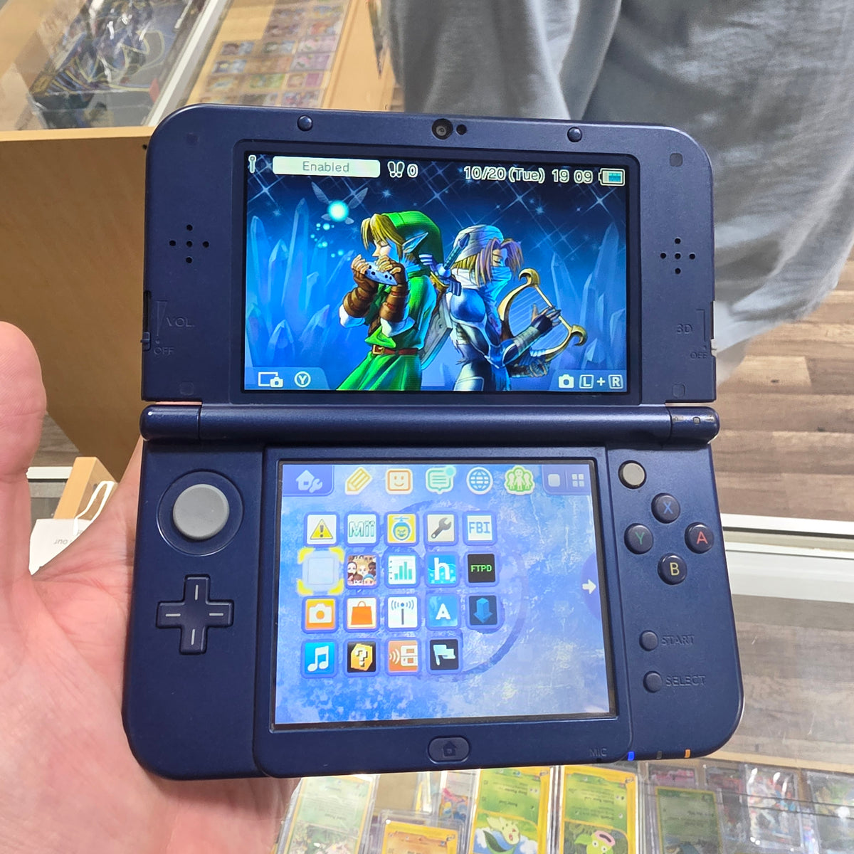 (494) New Nintendo 3DS XL Handheld System (Blue) w/ Charger (Region Free)(JAPANESE TO US) (TOP IPS)