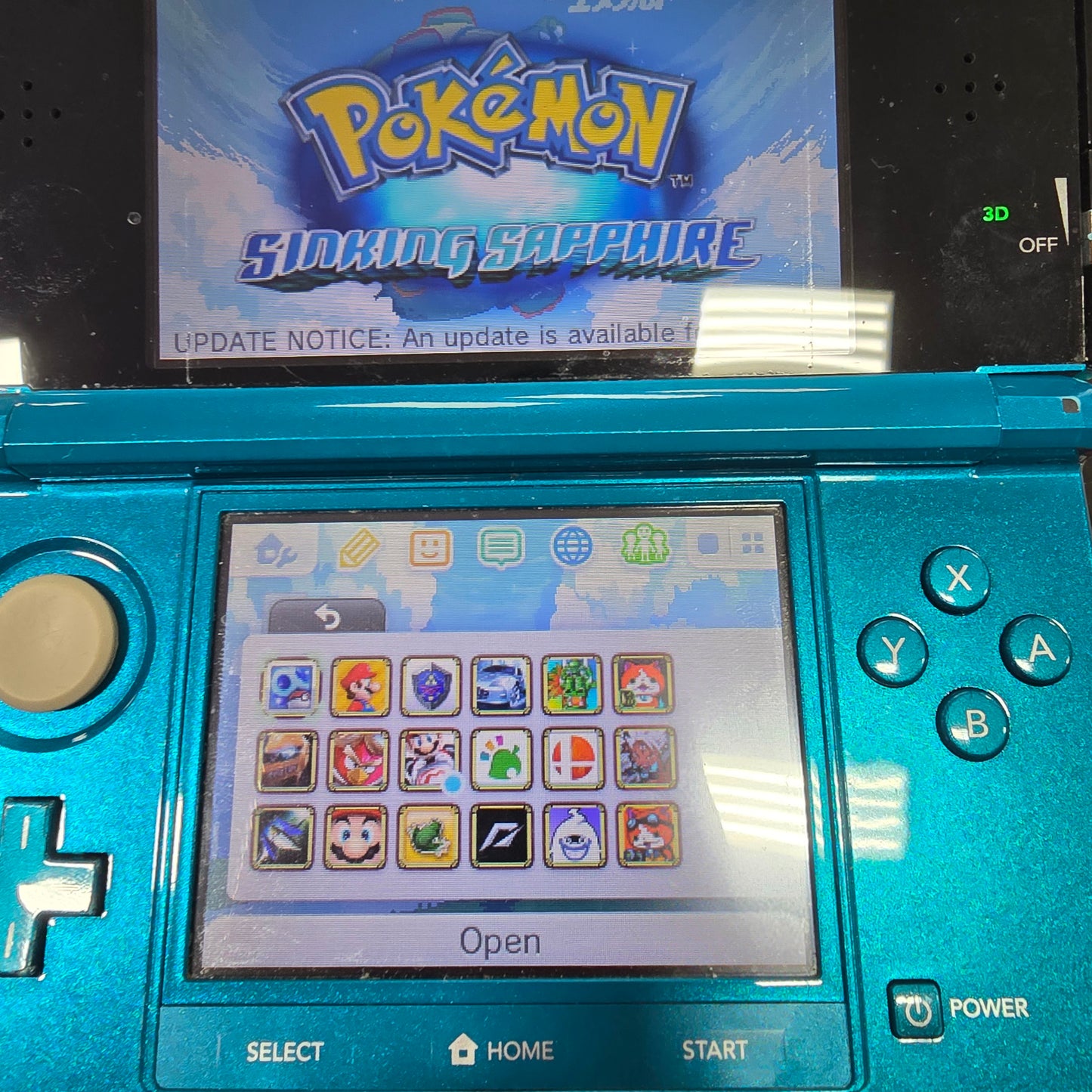 Nintendo 3DS Aqua Blue Nintendo 3DS [Charger included] [Pre-Installed Games]