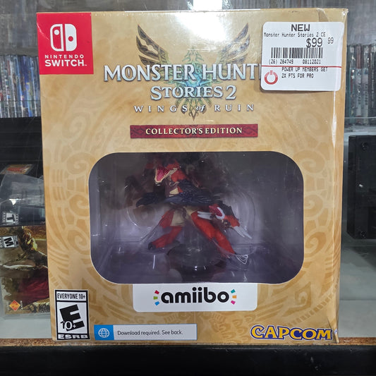 New Sealed Monster Hunter Stories 2 Wings and Ruin Collectors Edition amiibo Nintendo Switch