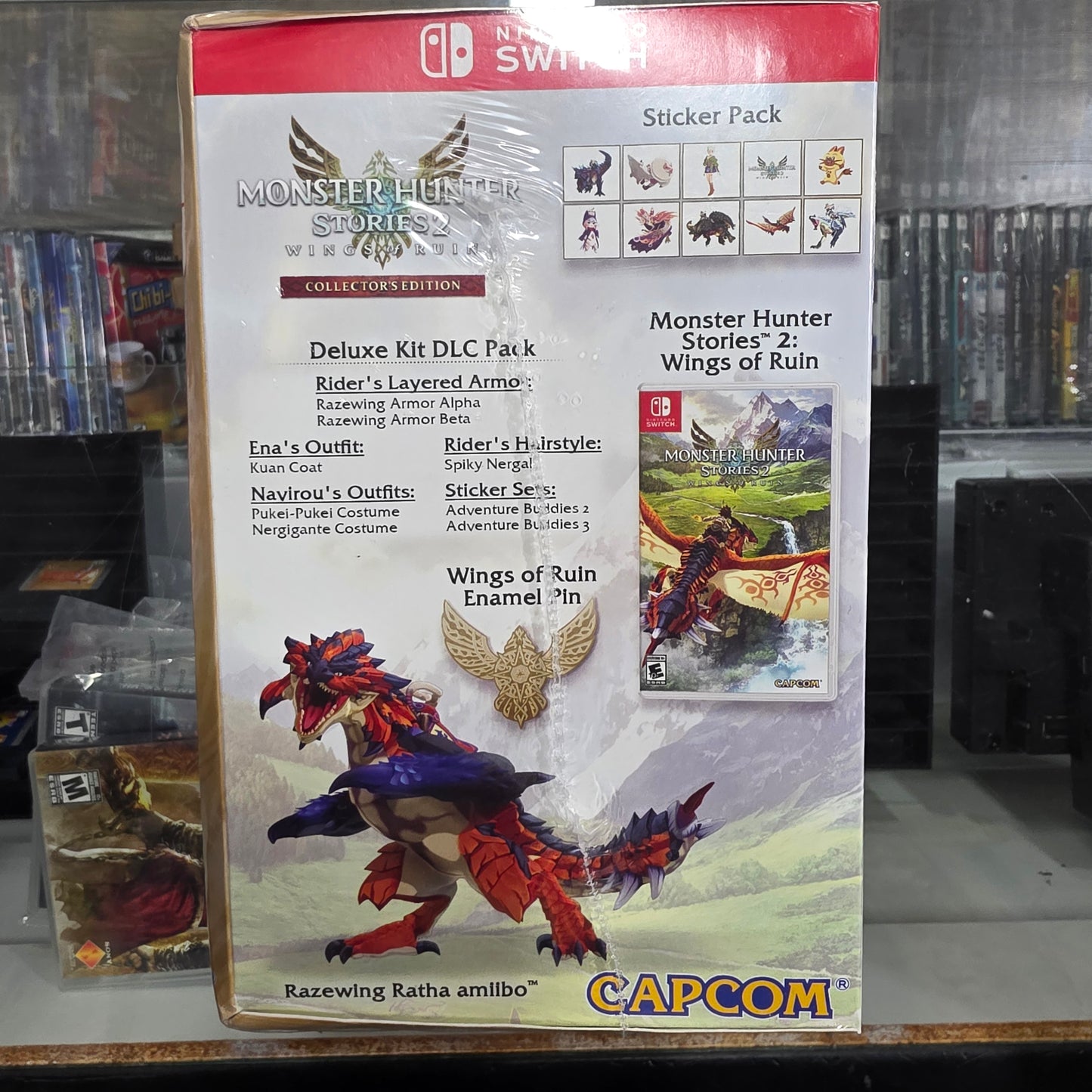 New Sealed Monster Hunter Stories 2 Wings and Ruin Collectors Edition amiibo Nintendo Switch