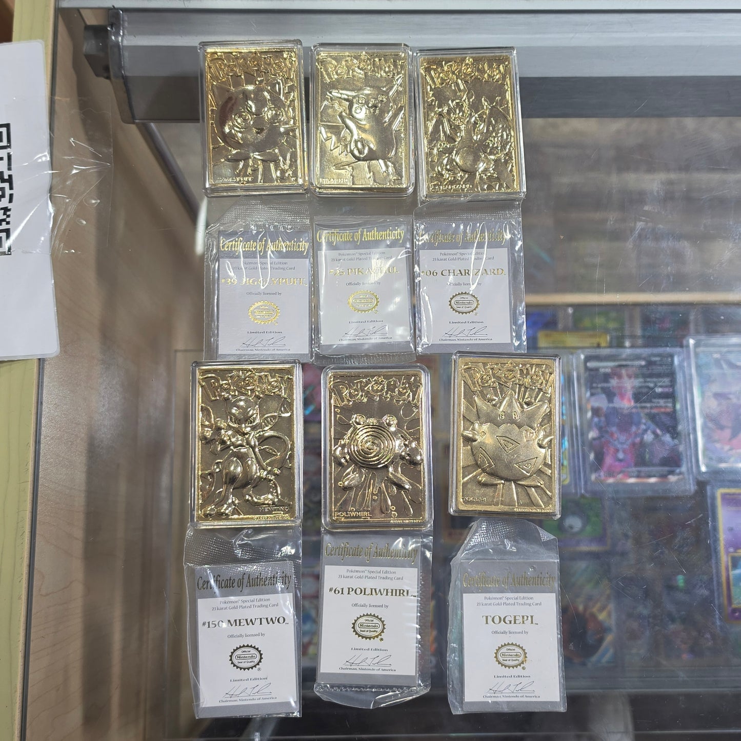 Burger King 23K Gold Plated Pokemon Cards With Certificates and Pokeballs (FULL SET)