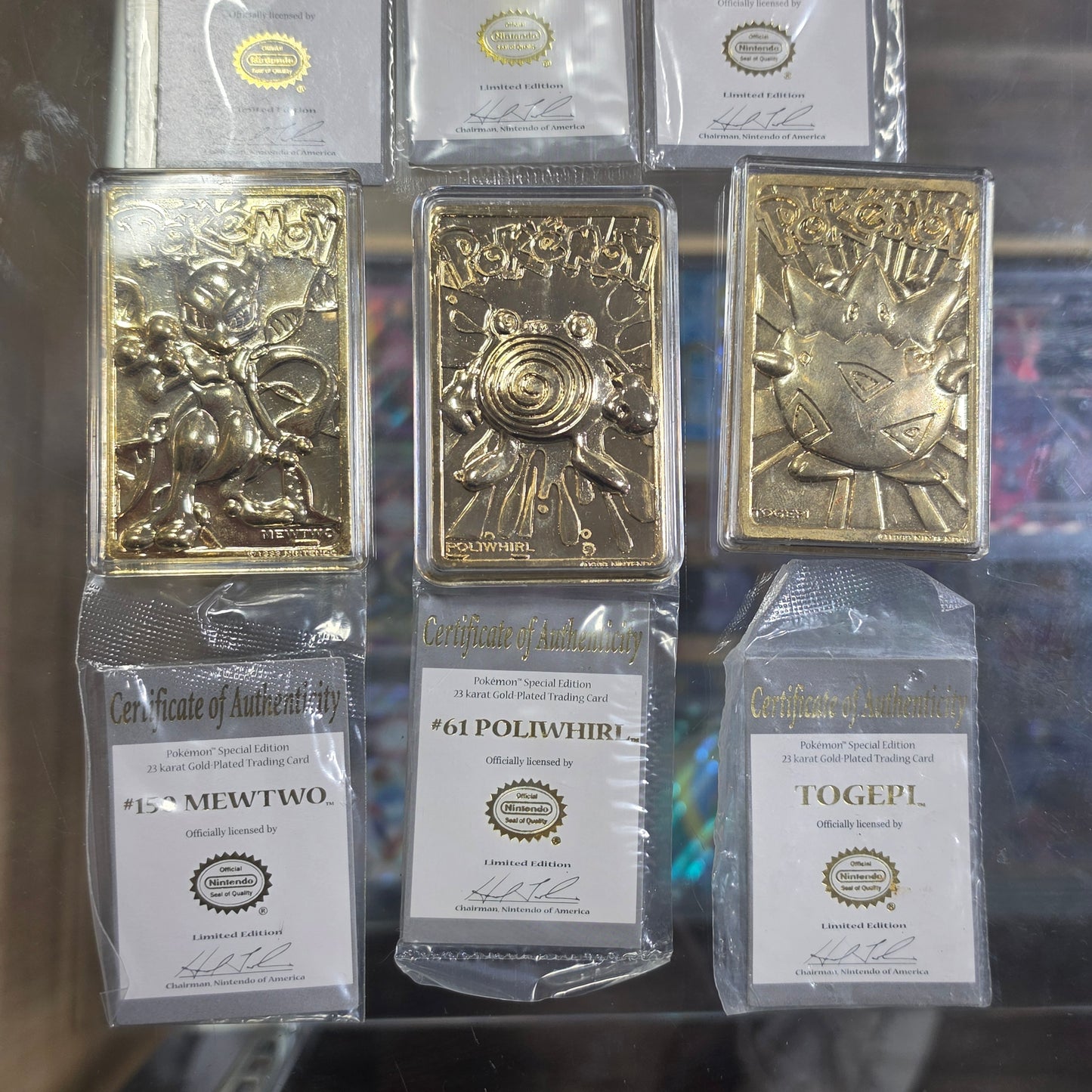 Burger King 23K Gold Plated Pokemon Cards With Certificates and Pokeballs (FULL SET)