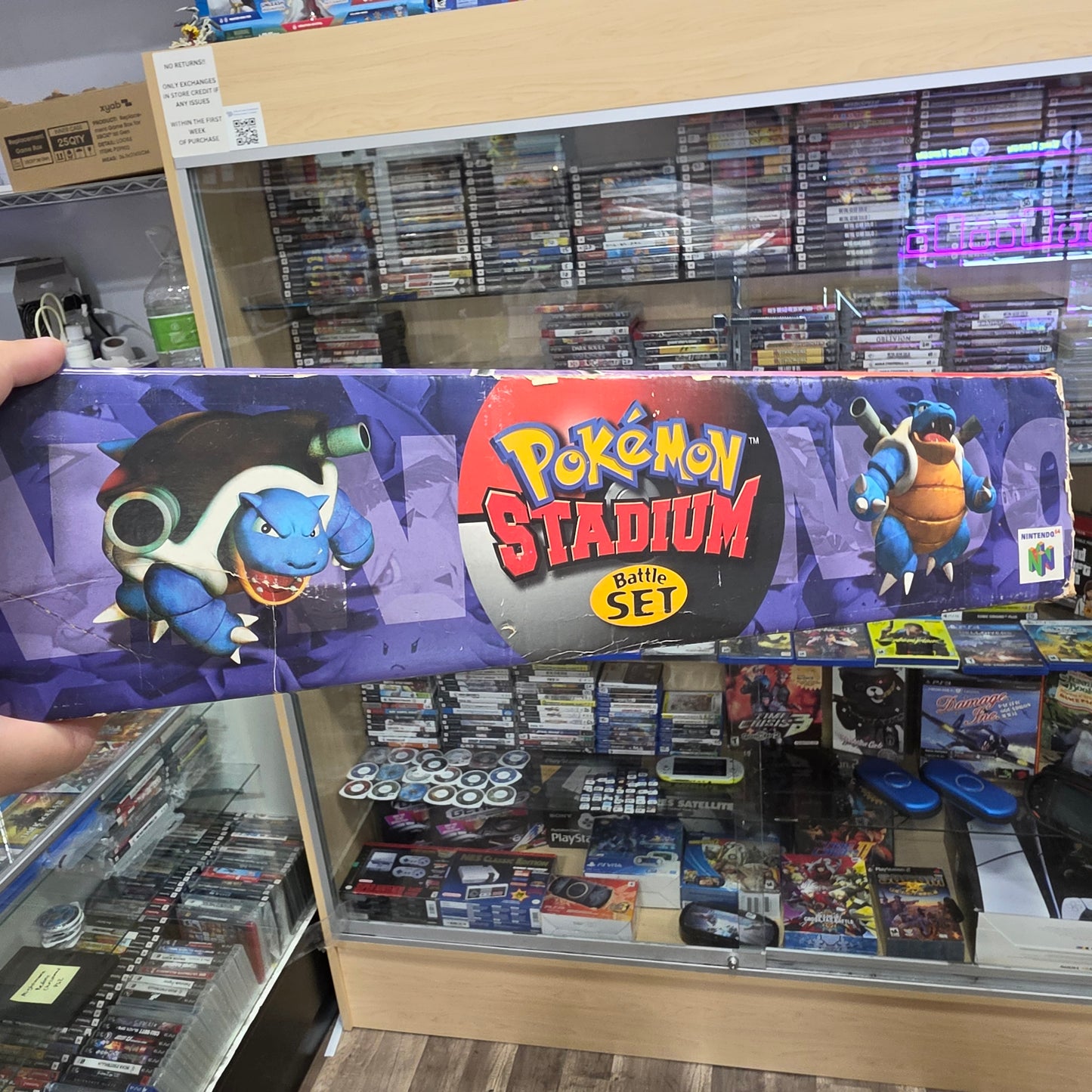Nintendo 64 System [Pokemon Stadium Battle Set] With Graded Pokémon Card (Porygon PSA 8)