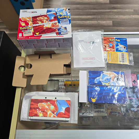 New Nintendo 3DS Pokemon 20th Anniversary Edition Nintendo 3DS (CLEAN SYSTEM AND BOX) with Box Protector