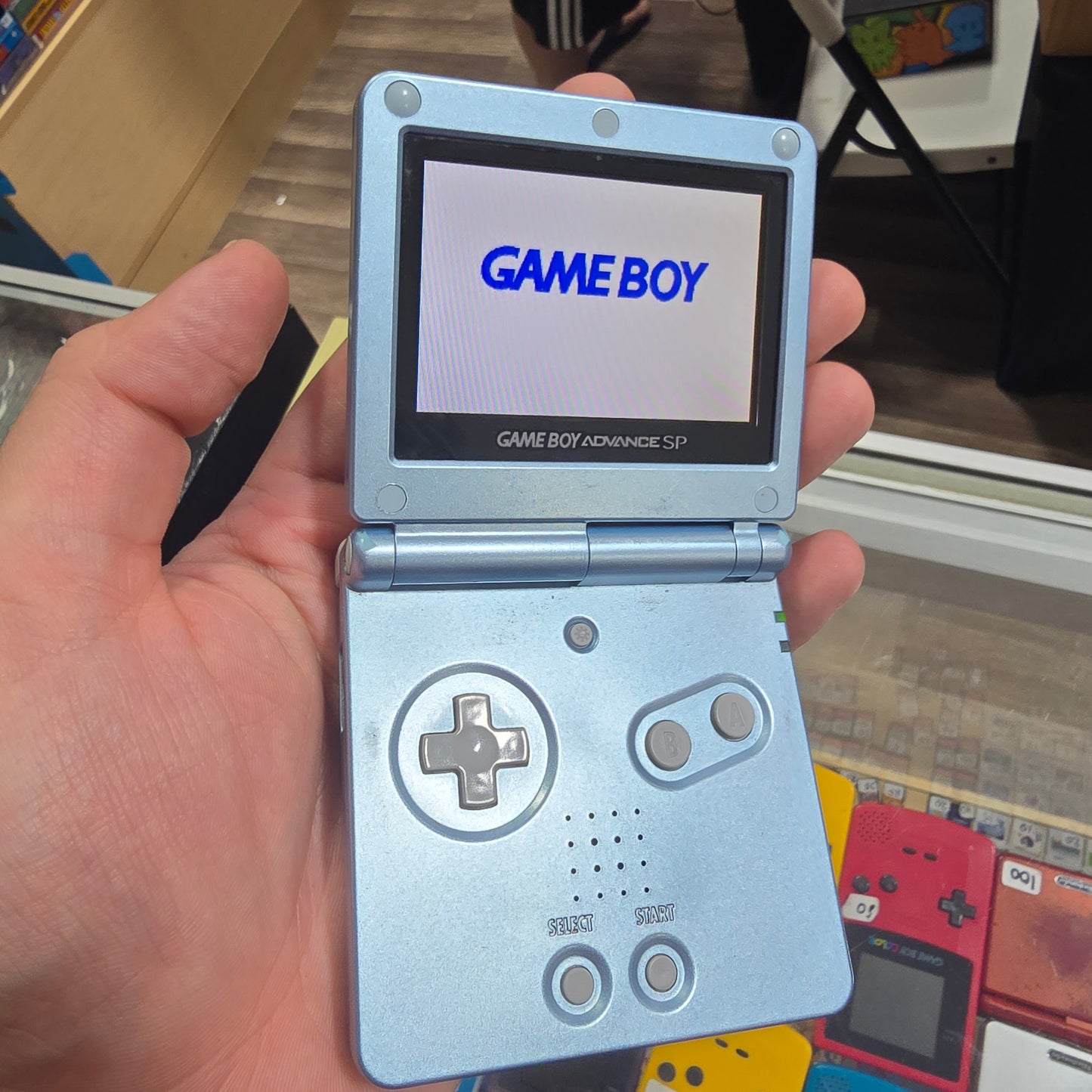 Blue Nintendo Gameboy Advance SP Handheld System with Charger 101 Model