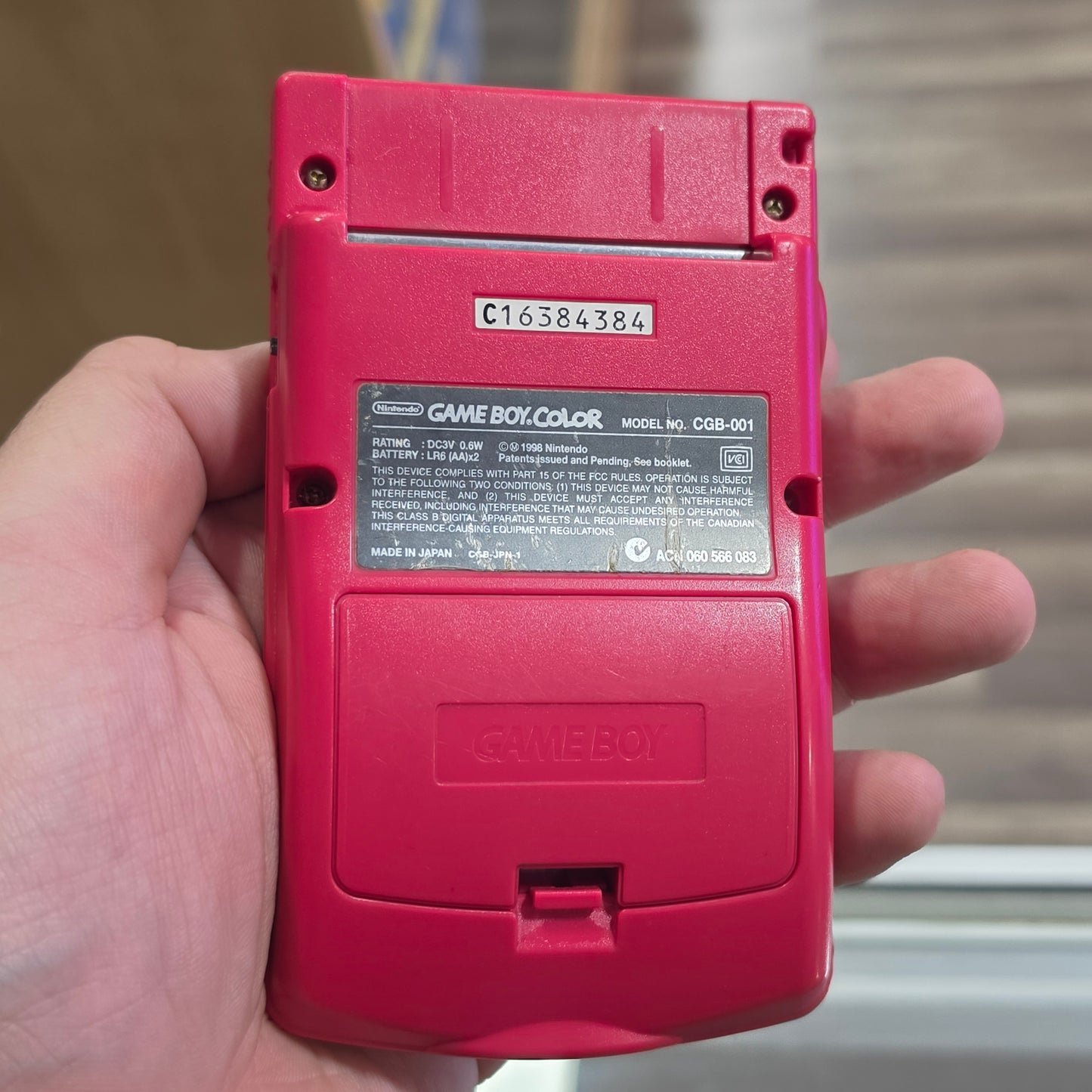 Red Nintendo Gameboy Color Handheld System (Quiet Speaker)