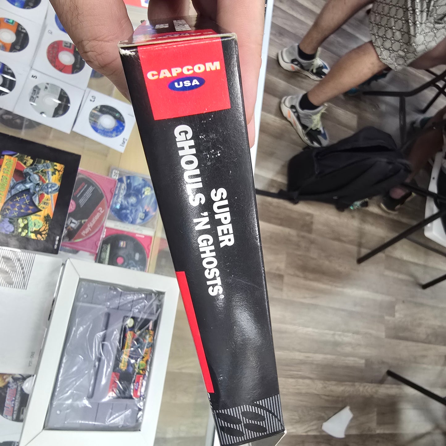 Super Ghouls 'N Ghosts (Clean) CIB with Box Protector Super Nintendo