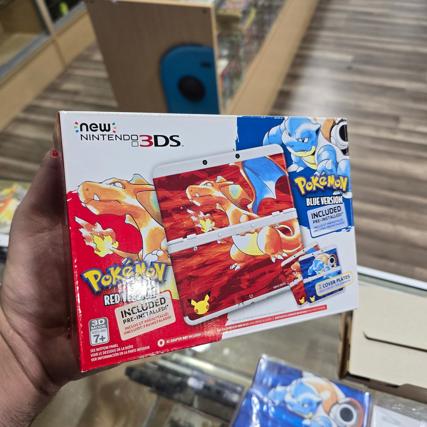 New Nintendo 3DS Pokemon 20th Anniversary Edition Nintendo 3DS Handheld System with Box and Charger