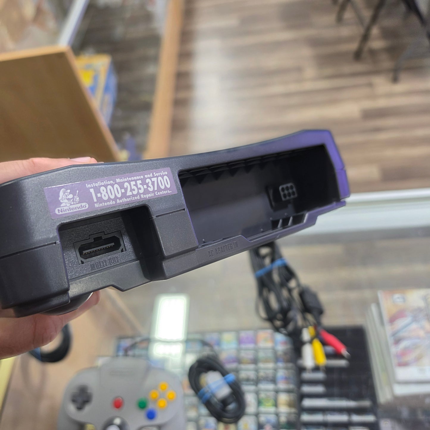 Nintendo 64 System with Expansion Pack and Wires and One Controller
