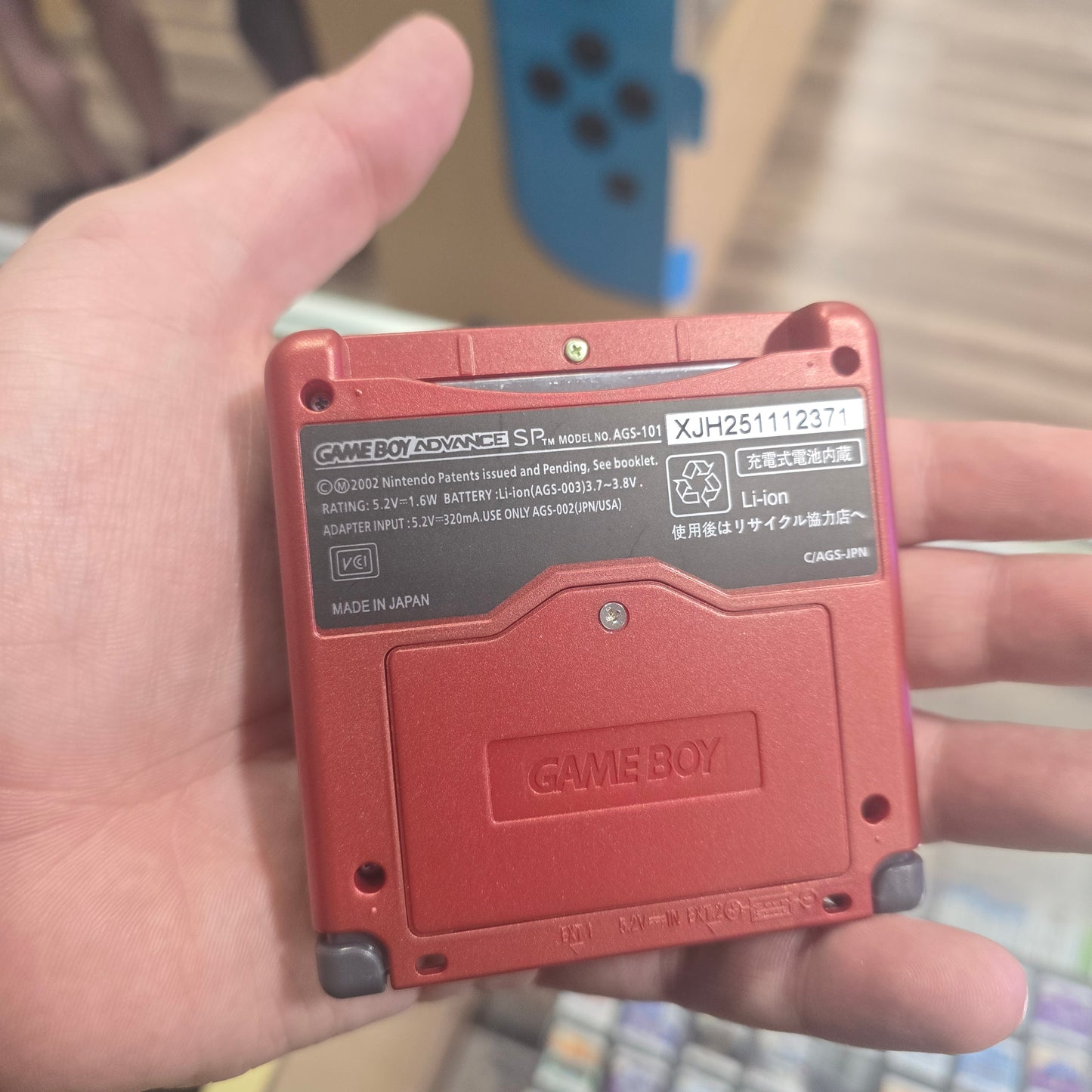 Custom Groudon Nintendo Gameboy Advance SP Handheld with Charger (Has Brighter Screen)
