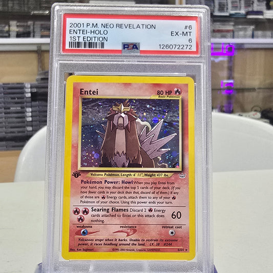 Entei (6) - Neo Revelation 1st Edition (PSA 6)