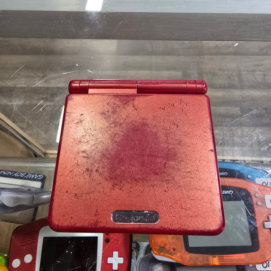 Red Nintendo Gameboy Advance SP (Rough Condition) with Charger
