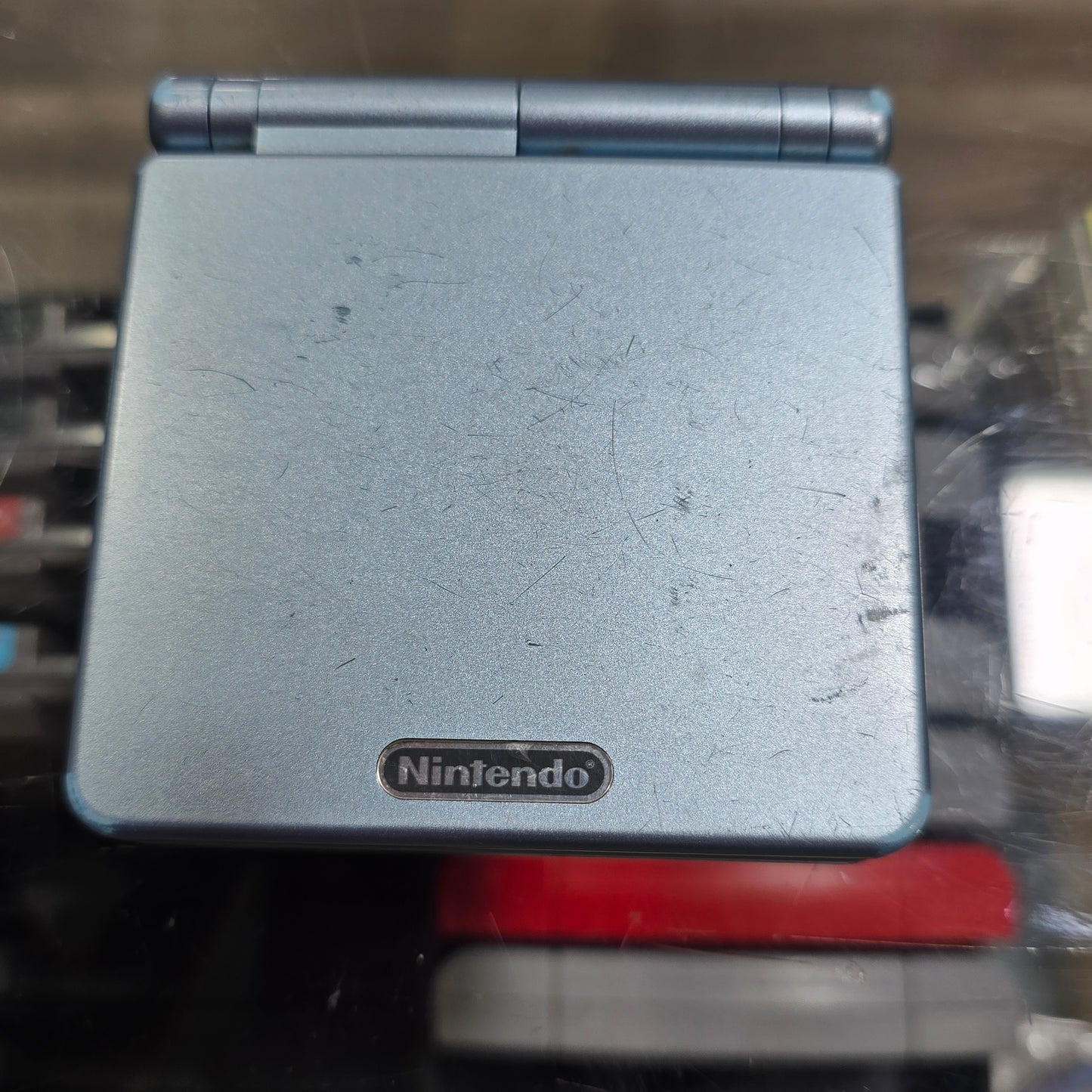 Light Blue Nintendo Gameboy Advance SP Handheld with Charger