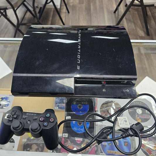 PlayStation 3 Backwards Compatible Model with Controller and Wires