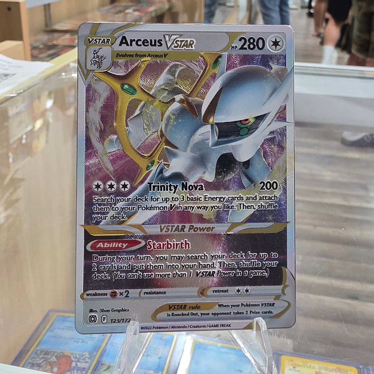 (NM) Arceus VSTAR - 123/172 (Metal Card)