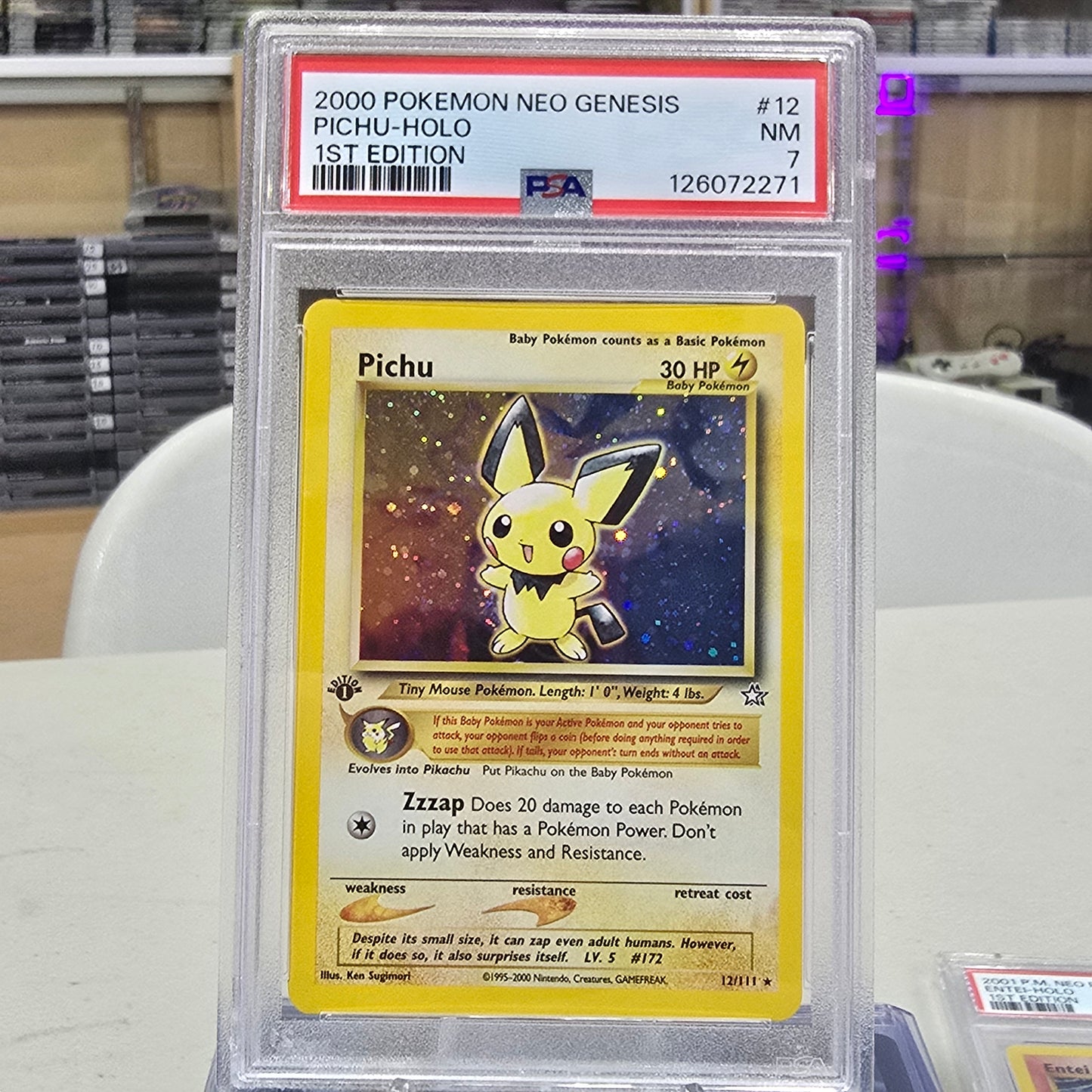 Pichu - Neo Genesis 1st Edition (PSA 7)