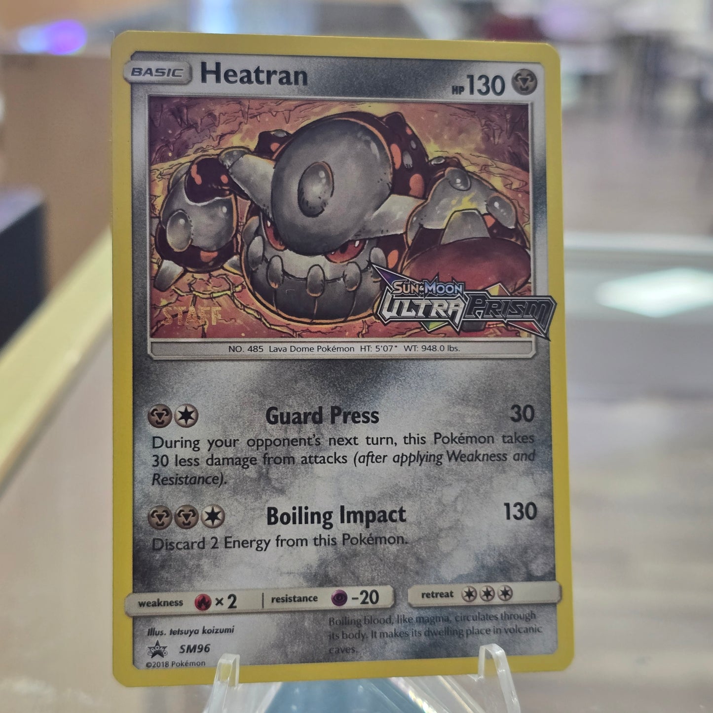 Heatran - SM96 (Prerelease) [Staff] - SM Promos (NM)