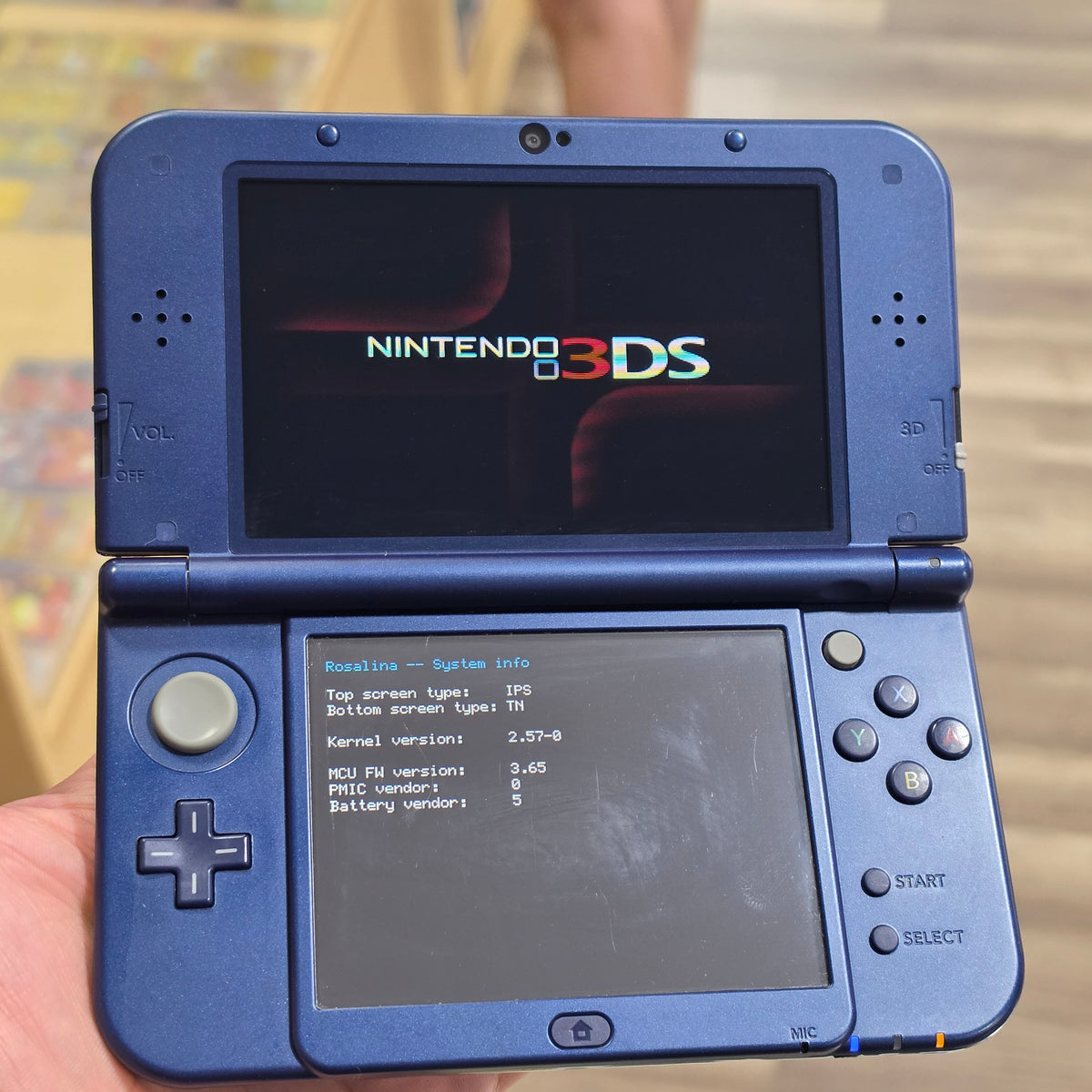 (360) (Top IPS) (Blue) New Nintendo 3DS XL Handheld System With Charger (Region Free)(JAPANESE TO US)