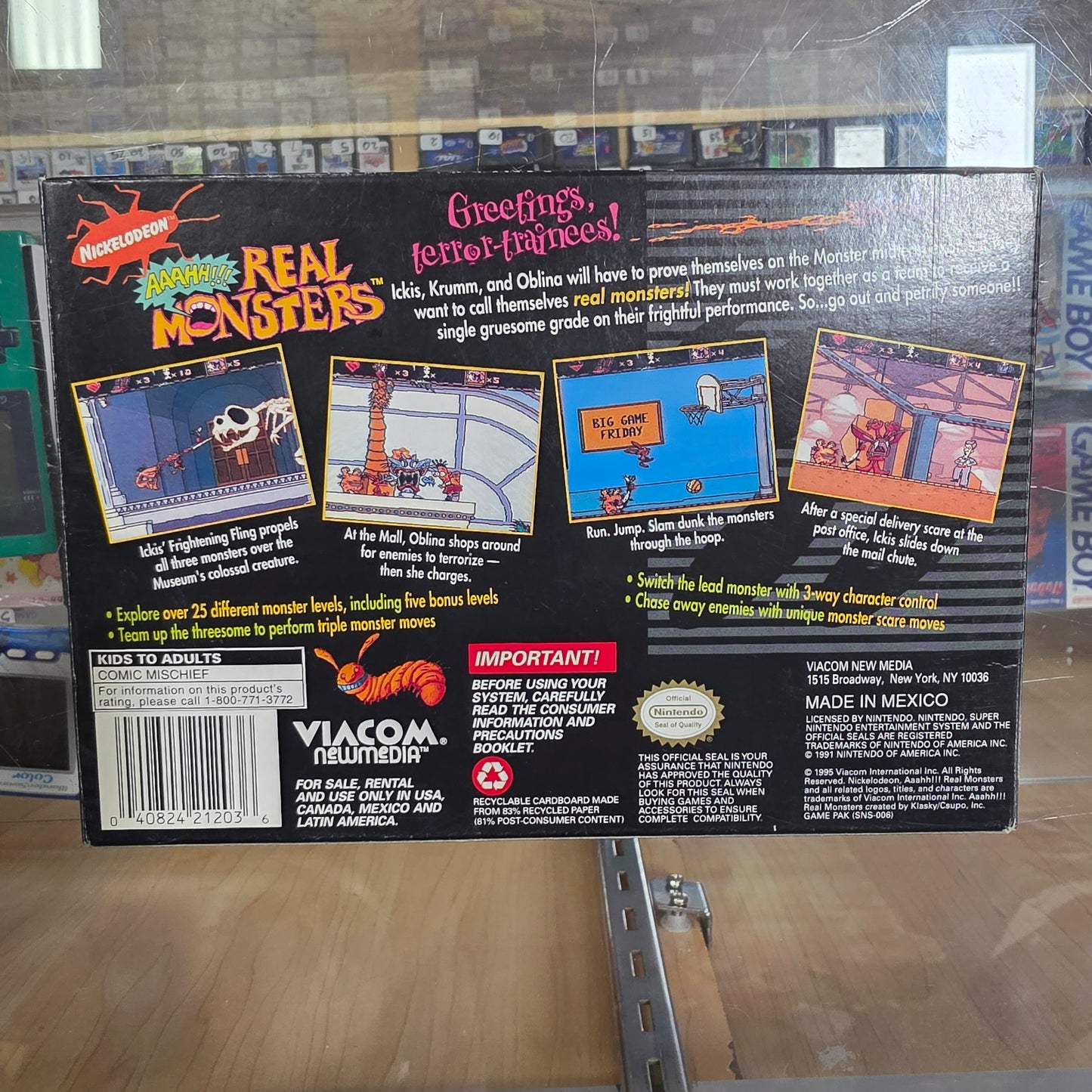 AAAHH Real Monsters Super Nintendo