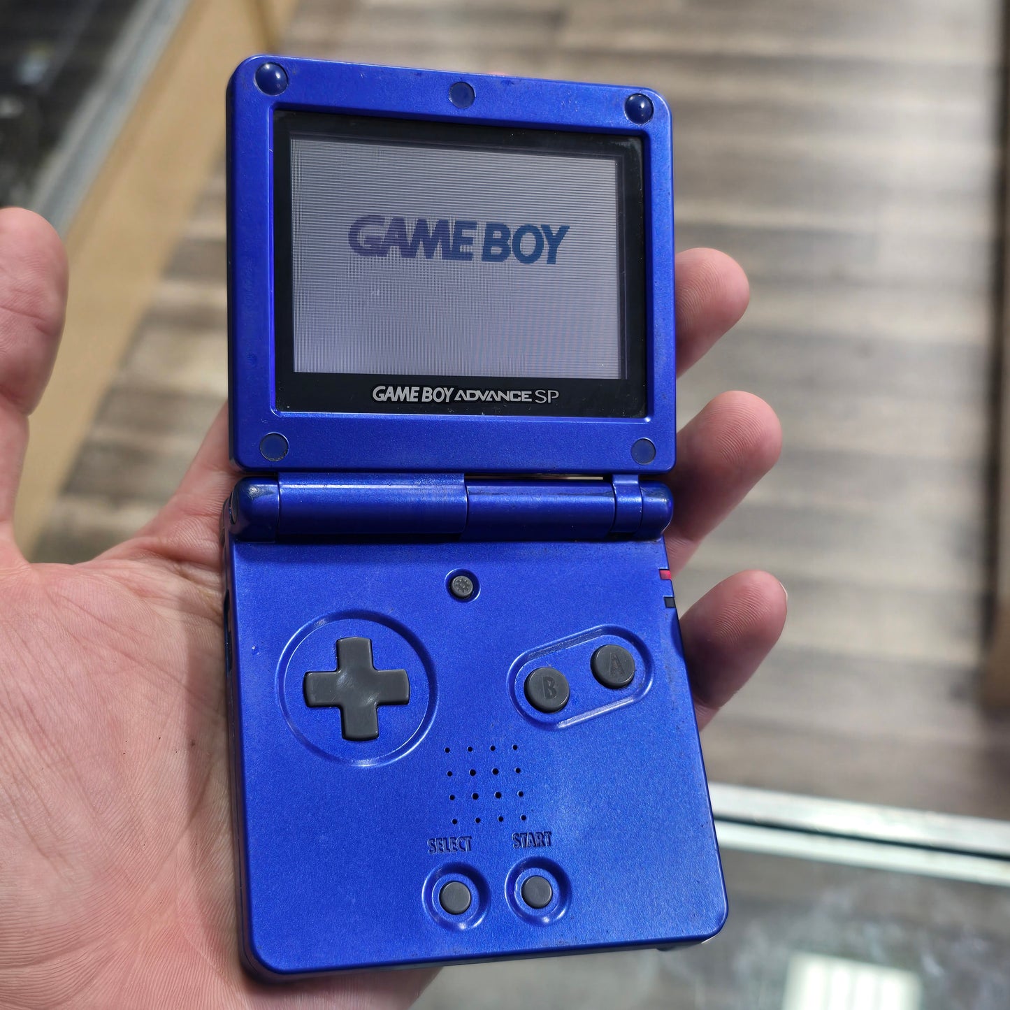 Blue Nintendo Gameboy Advance SP Handheld System with Charger 001 Model