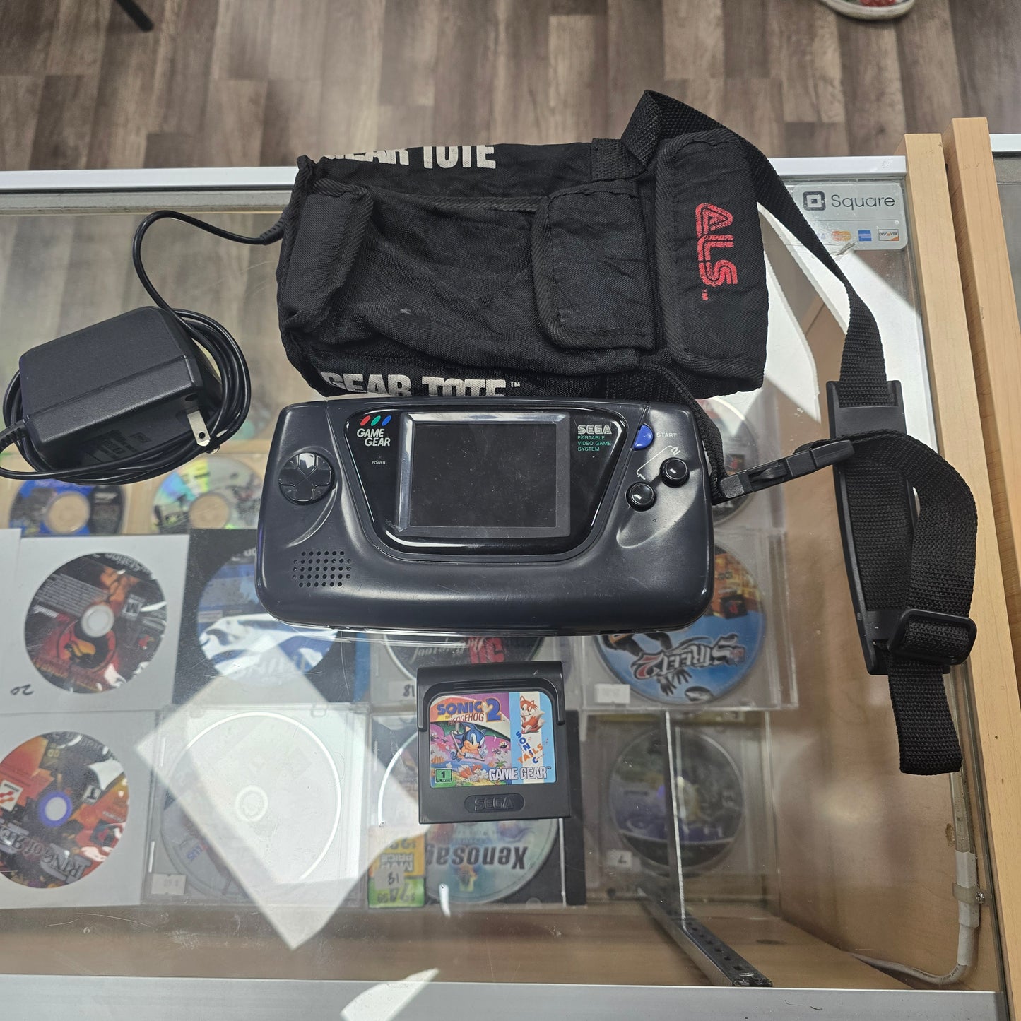 Sega Game Gear (RECAPPED) with game and case