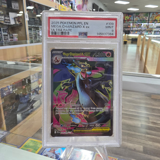 (PSA 9) Mega Charizard X ex - 109/094 - ME02: Phantasmal Flames