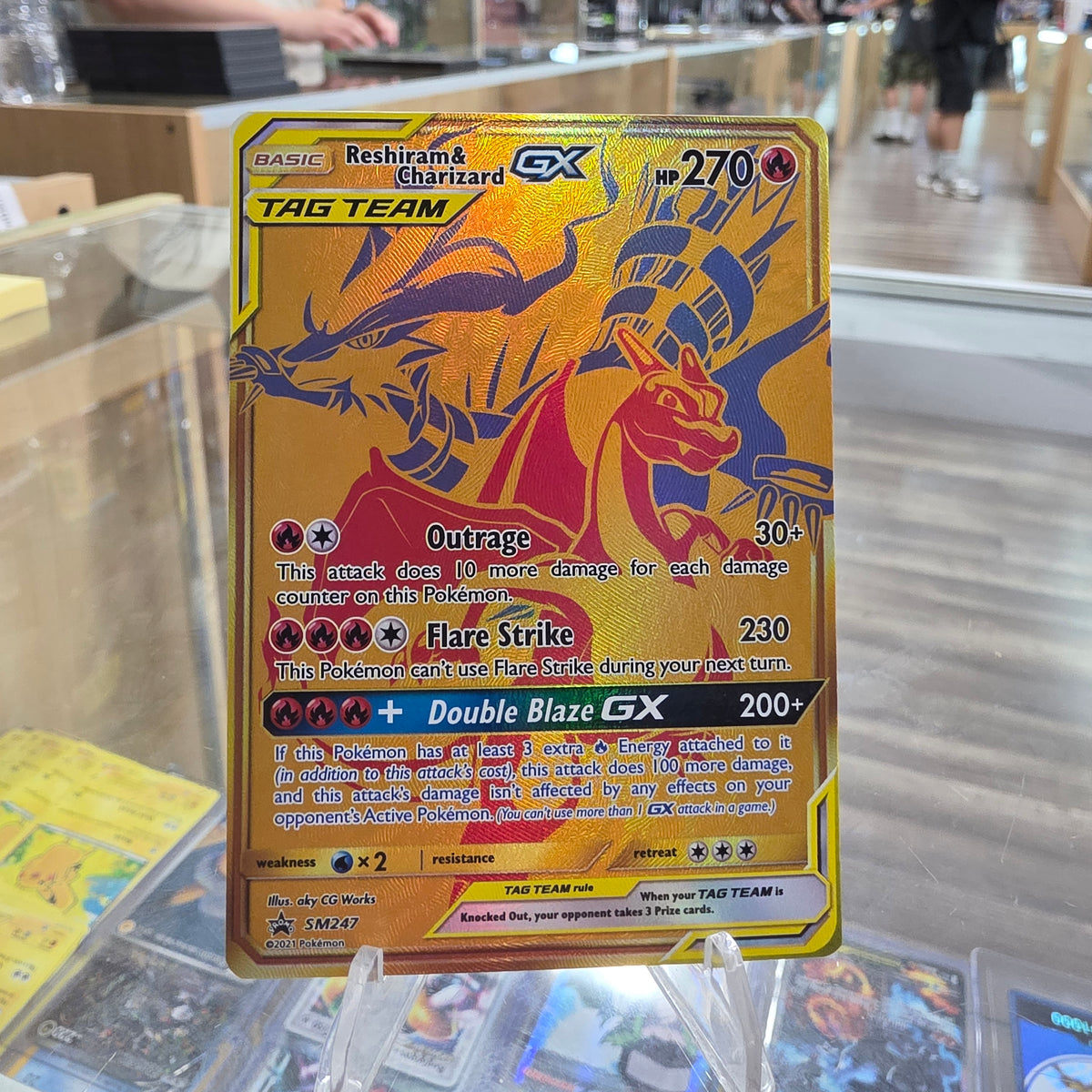 (NM) Reshiram & Charizard GX - SM247 - SM Promos