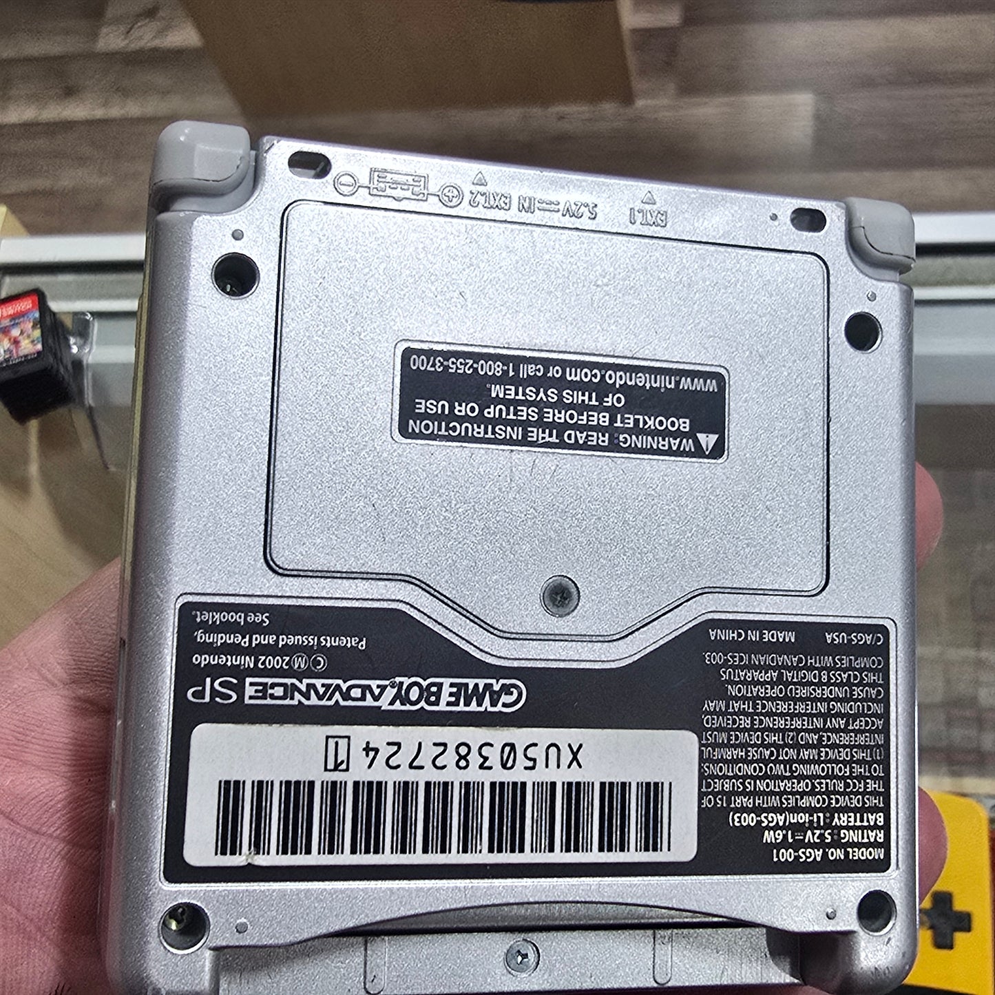 Silver Nintendo Gameboy Advance SP Handheld System with Charger