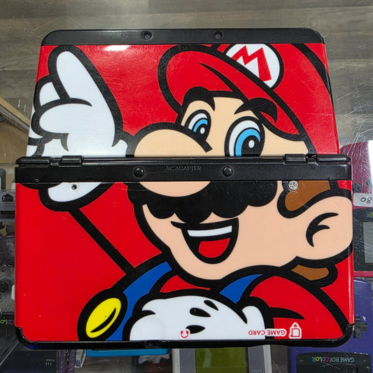 New Nintendo 3DS Japanese Mario Faceplate System [Region Unlock Modded] [Charger Included] [No Stylus]