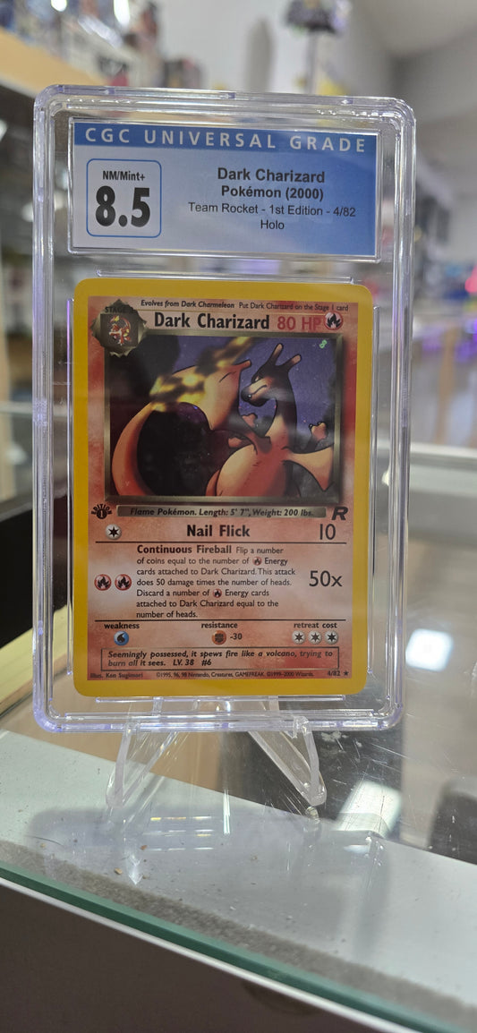 Dark Charizard (4) - Team Rocket (1st Edition) CGC 8.5