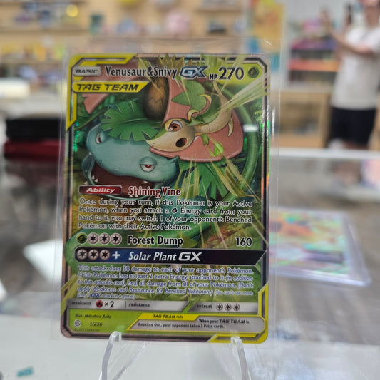 Venusaur & Snivy GX - SM - Cosmic Eclipse (NM)