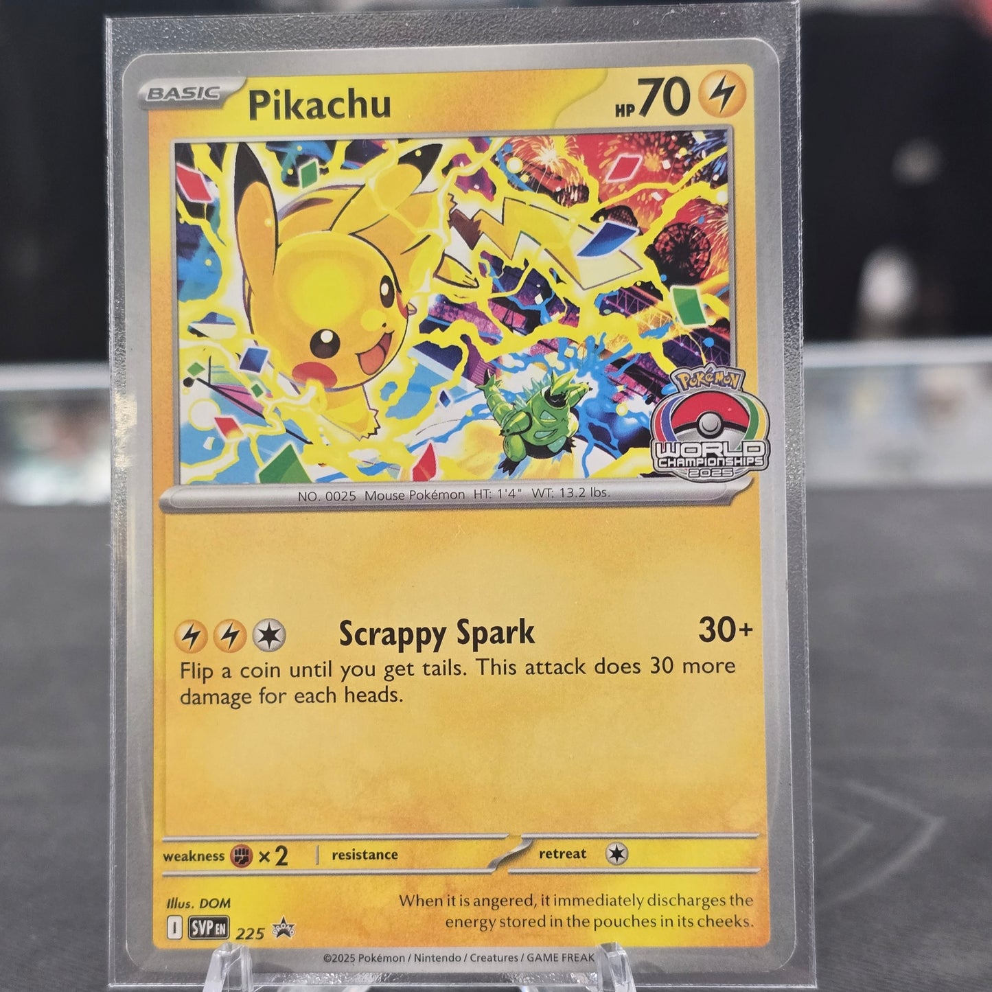 Pikachu - 225 (World Championship 2025) - SV: Scarlet & Violet Promo Cards (NM)