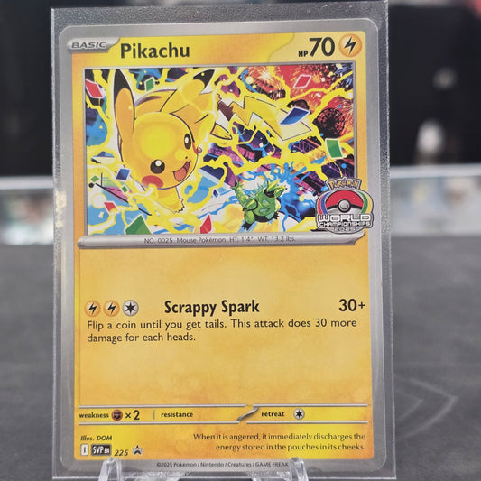 Pikachu - 225 (World Championship 2025) - SV: Scarlet & Violet Promo Cards (NM)