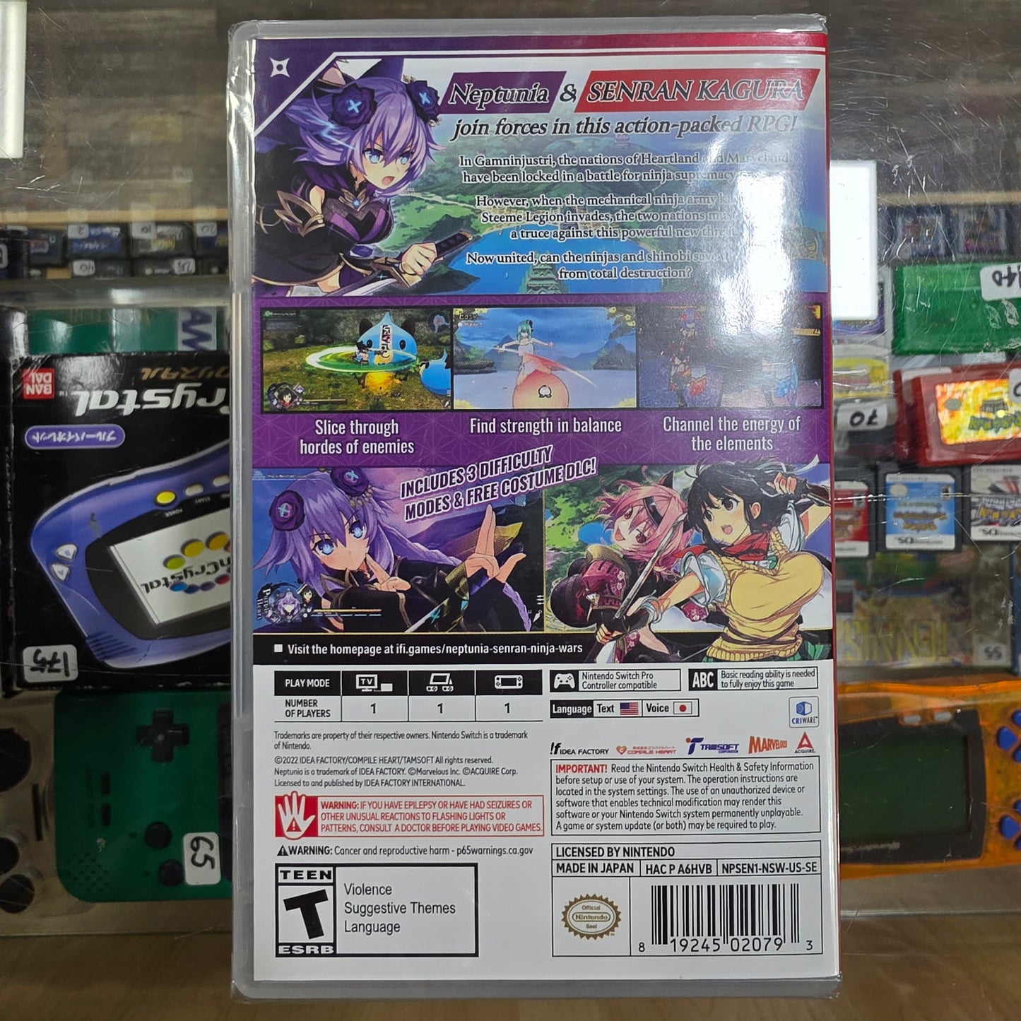 New Sealed Neptune X Senran Kagura Ninja Wars Nintendo Switch Limited Edition [Scroll and Game]
