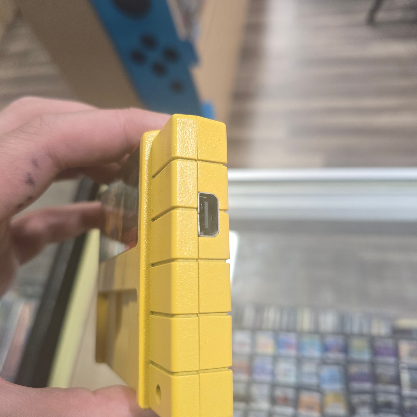 Custom Pokémon Super Nintendo Cartridge with Trade Port (Pokémon Yellow)