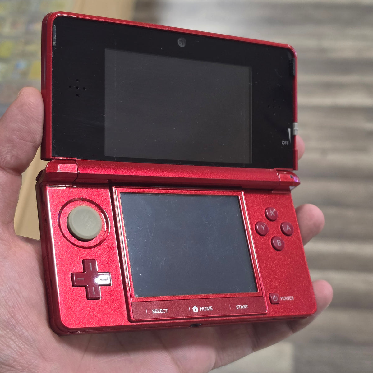 (158) Red Nintendo 3DS Handheld System With Charger