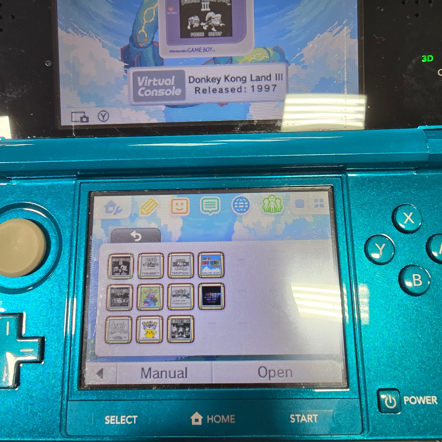 Nintendo 3DS Aqua Blue Nintendo 3DS [Charger included] [Pre-Installed Games]