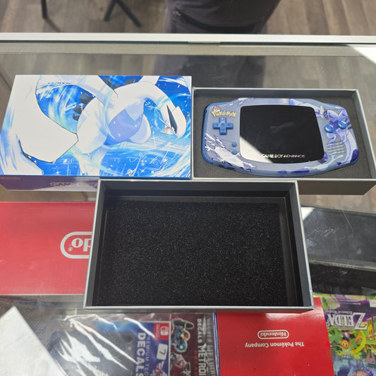 Custom Pokémon Nintendo Gameboy Advance Handheld System with Brighter Screen (Lugia Themed)