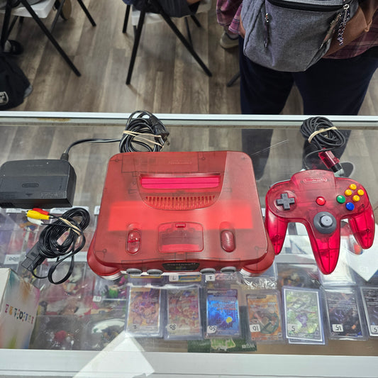 Funtastic Watermelon Red Nintendo 64 System with Matching Controller and Wires