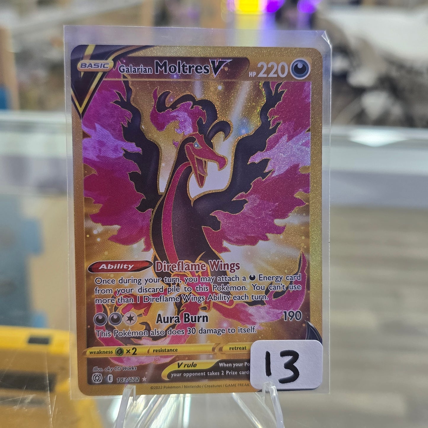 Galarian Moltres V (Secret) - SWSH09: Brilliant Stars (NM)