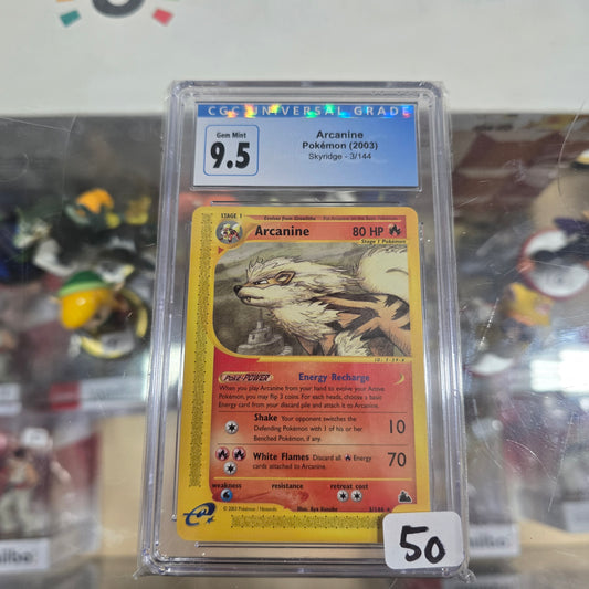Arcanine (3) - Skyridge (CGC 9.5)